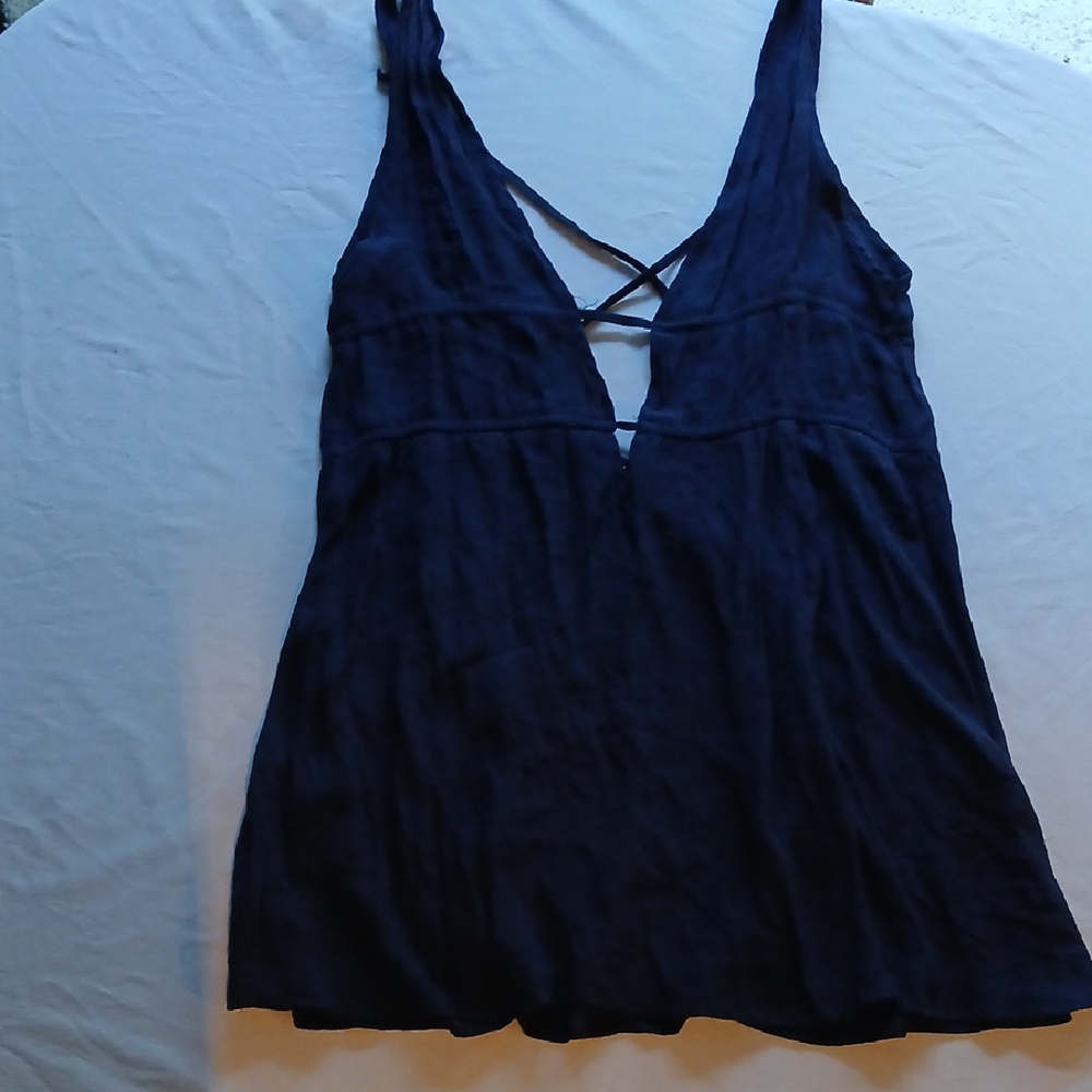 Elegant Navy Women's Swim Coverup